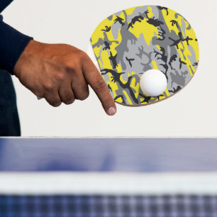 Pala De Ping Pong Camuflaje amarillo y gris, ejército, ejército