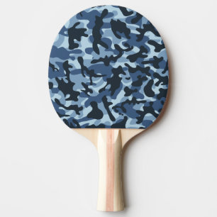 Pala De Ping Pong Camuflaje azul