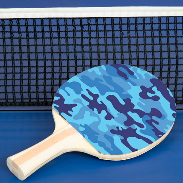 Pala De Ping Pong Camuflaje azul (in situ)