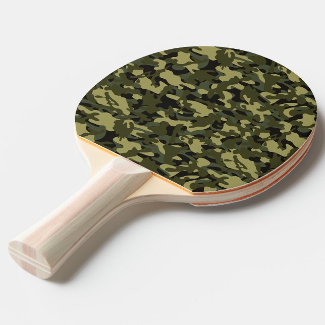 Pala De Ping Pong Camuflaje de primavera europeo (Ángulo frontal)