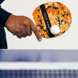 Pala De Ping Pong Camuflaje naranja Su nombre Personaliza