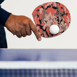 Pala De Ping Pong Camuflaje rojo y marrón, militar, ejército