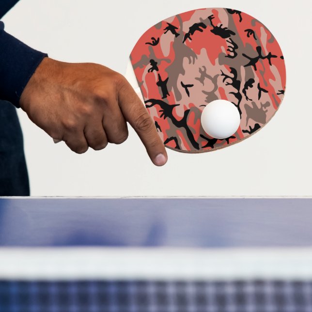 Pala De Ping Pong Camuflaje rojo y marrón, militar, ejército (in situ)