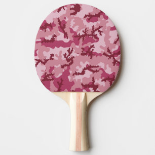 Pala De Ping Pong Camuflaje rosa