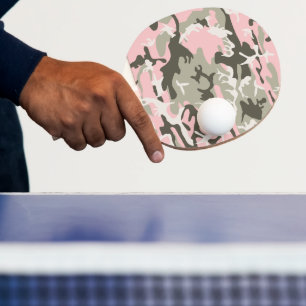 Pala De Ping Pong Camuflaje rosa y verde, militar, ejército