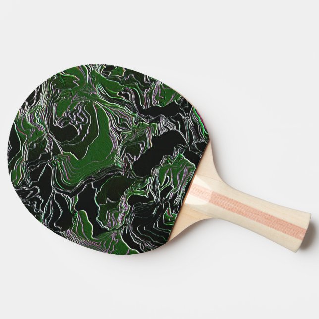 Pala De Ping Pong Camuflaje verde funky (Lateral)