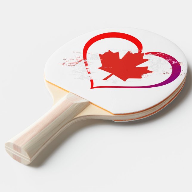 Pala De Ping Pong Canadá Day Ping Pong Paddle (Ángulo frontal)
