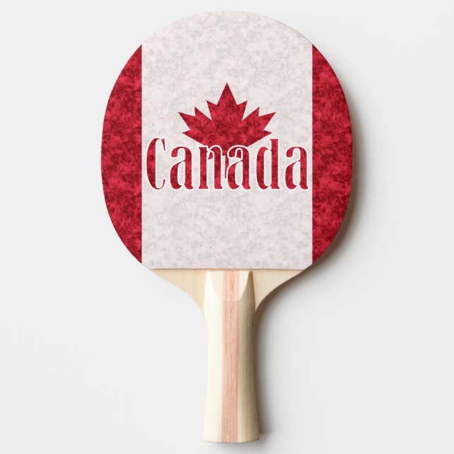 Pala De Ping Pong Canadá, ducha de bandera (Anverso)