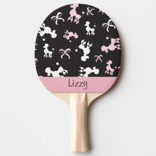 Pala De Ping Pong Cangrejos rosados y negros de bonito