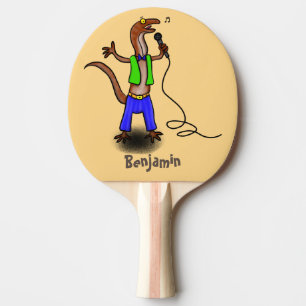Pala De Ping Pong Canto gracioso de lagarto con personalizado de mic