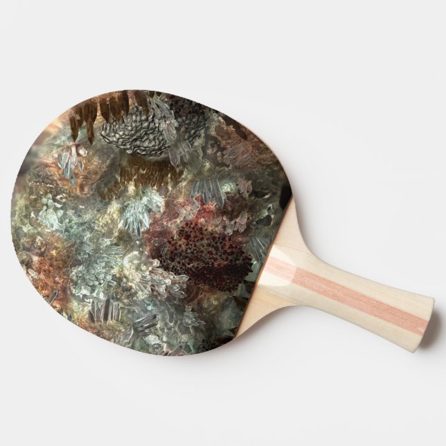 Pala De Ping Pong Capas atenuadas de cristales marrones (Reverso)