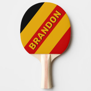 Pala De Ping Pong Capital Vintage Negrita Rayas con Nombre