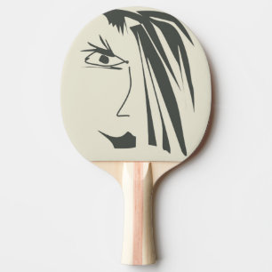 Pala De Ping Pong Cara abstracta.