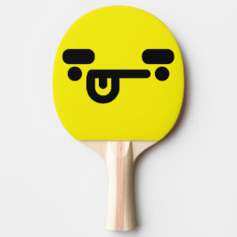 Pala De Ping Pong Cara Amarilla Confundida Traviesa