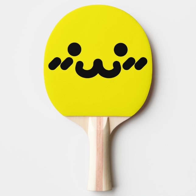 Pala De Ping Pong Cara Amarilla Linda  (Anverso)