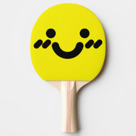 Pala De Ping Pong Cara Amarilla Tímida Adorable