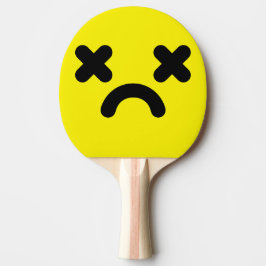 Pala De Ping Pong Cara Amarilla Triste Aturdida