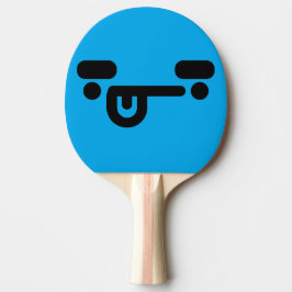 Pala De Ping Pong Cara Azul Confundida Traviesa