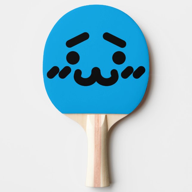Pala De Ping Pong Cara Azul Dulce y Torpe (Anverso)