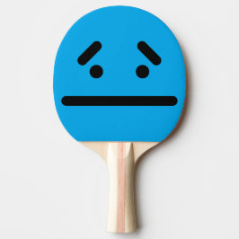 Pala De Ping Pong Cara Azul en Blanco Triste