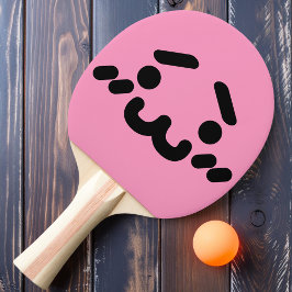 Pala De Ping Pong Cara Bonita y Torpe Paleta de Ping Pong Rosa Claro