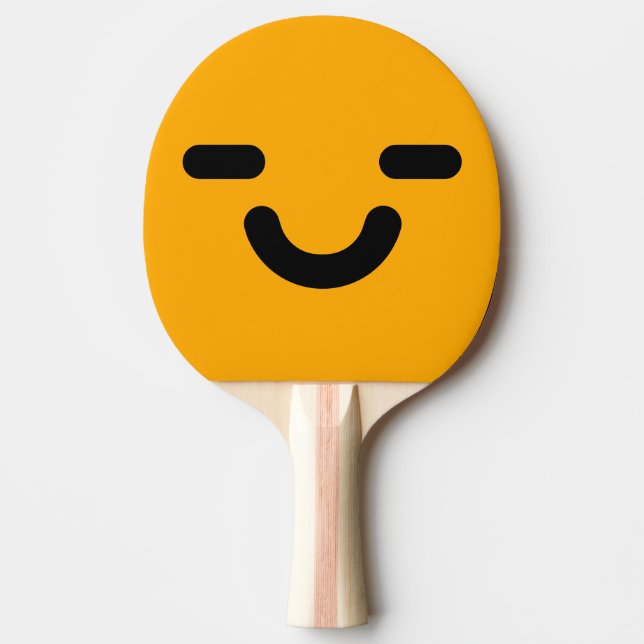 Pala De Ping Pong Cara Complacida Naranja (Anverso)