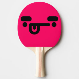 Pala De Ping Pong Cara Confundida Traviesa Rosa