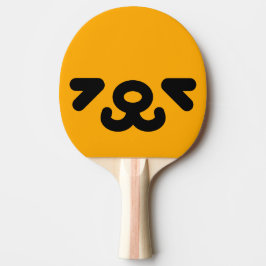Pala De Ping Pong Cara de Cachorro Feliz Naranja