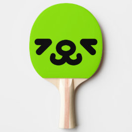 Pala De Ping Pong Cara de cachorro feliz verde