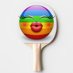 Pala De Ping Pong Cara de Emoji corta