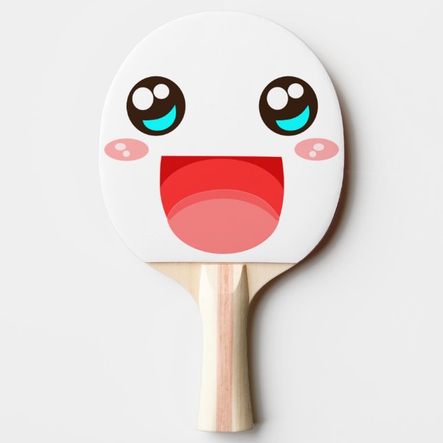 Pala De Ping Pong Cara de Kawaii (Reverso)