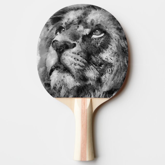 Pala De Ping Pong Cara de León Plácido Plateado (Reverso)