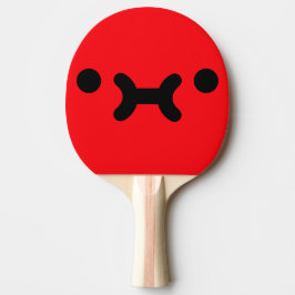 Pala De Ping Pong Cara de Malhumor Rojo Adorable