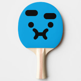 Pala De Ping Pong Cara de Morrito Confundido Azul