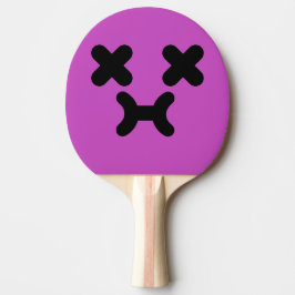 Pala De Ping Pong Cara de Morritos Desconcertada Púrpura
