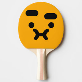 Pala De Ping Pong Cara de naranja confundida y linda