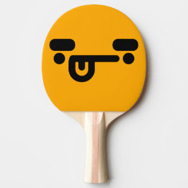 Pala De Ping Pong Cara de naranja confundida y traviesa