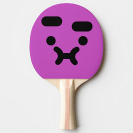 Pala De Ping Pong Cara de puchero confundida adorable púrpura