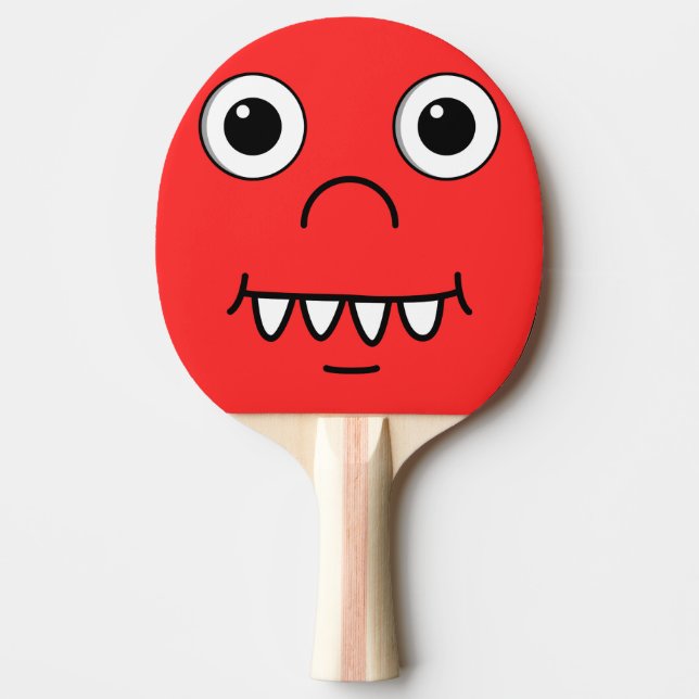 Pala De Ping Pong Cara divertida del dibujo animado (Anverso)