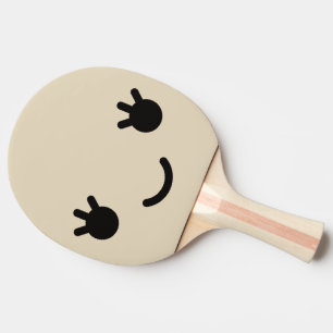 Pala De Ping Pong Cara divertida. Emoji. Emoticon.