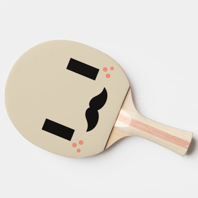 Pala De Ping Pong Cara divertida. Emoji. Emoticón. (Lateral)