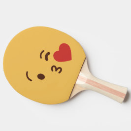 Pala De Ping Pong Cara divertida. Emoji. Emoticón.