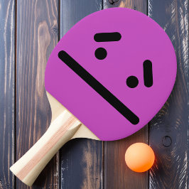 Pala De Ping Pong Cara en blanco triste morada paleta de Ping Pong