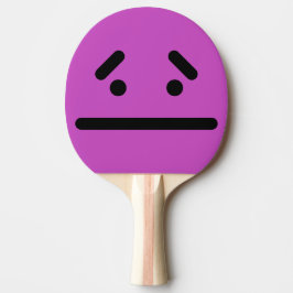 Pala De Ping Pong Cara en blanco triste púrpura