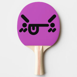 Pala De Ping Pong Cara Enojada Traviesa Púrpura