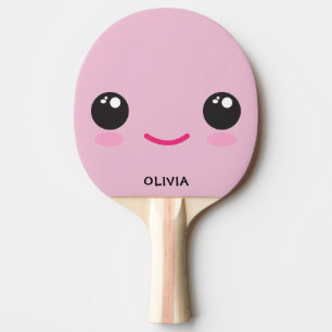 Pala De Ping Pong Cara Feliz Kawaii Adorable - Paleta de Ping Pong P
