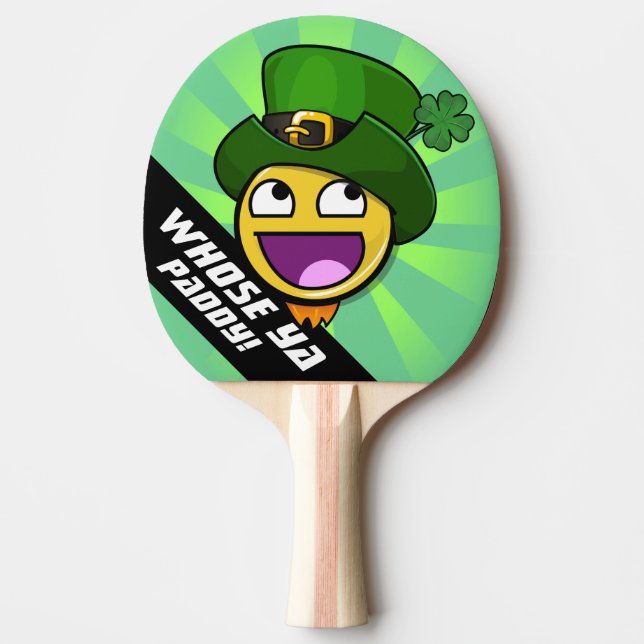 Pala De Ping Pong Cara impresionante Meme del día de St Patrick del (Anverso)