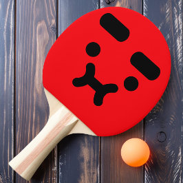 Pala De Ping Pong Cara Linda y Confundida con Pucherito Paleta de Pi