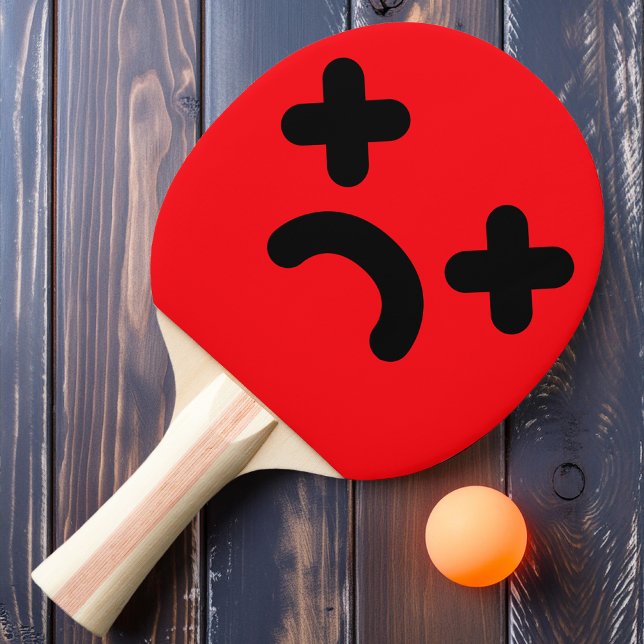 Pala De Ping Pong Cara Roja Triste Aturdida (Subido por el creador)