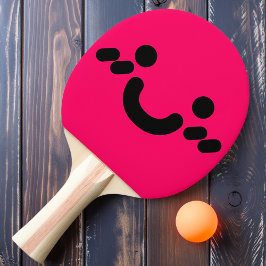 Pala De Ping Pong Cara Sonriente Linda Paleta de Ping Pong Rosa